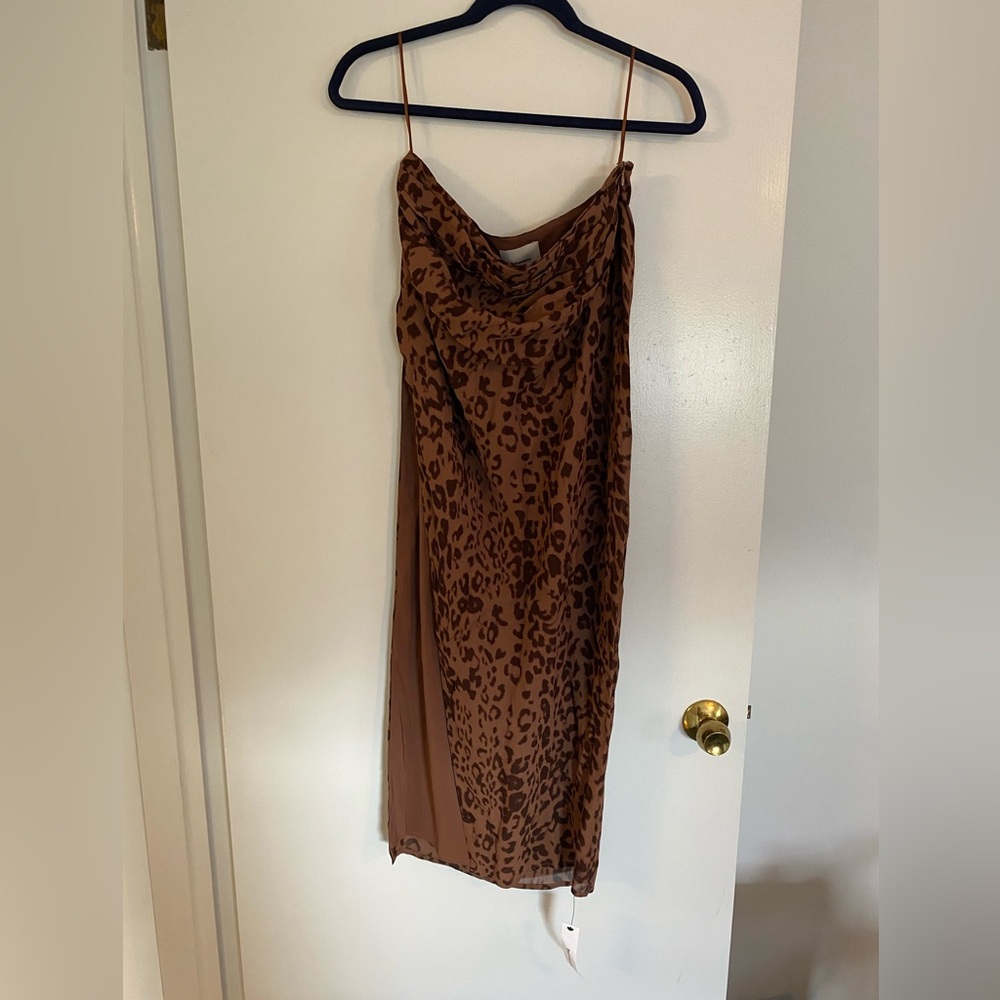 Reformation Evalin low waist leopard skirt, 2